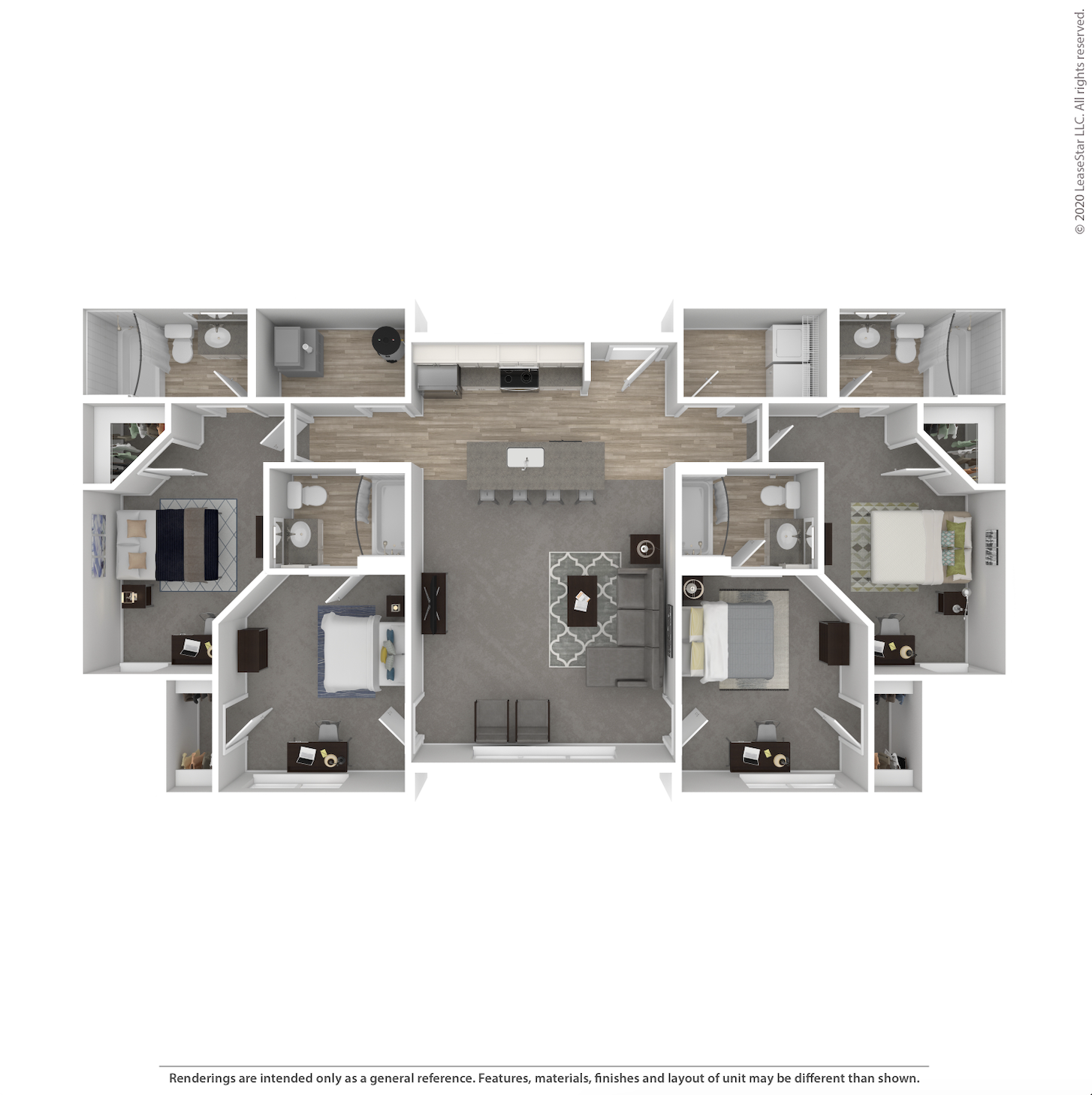 4B - 4 Bedroom Floor Plan